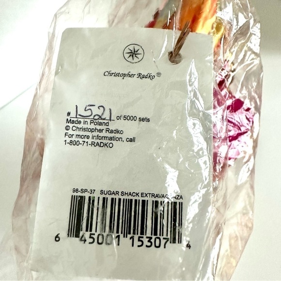 Christopher Radko Ornament Sugar Shack Extravaganza New Unopened - Picture 5 of 5